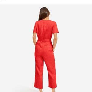 Everlane The Linen Short-Sleeve Jumpsuit NWT